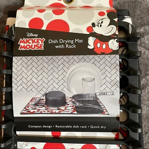 Disney Mickey Mouse dish drying mat with rack NWT - Picture 5 of 5